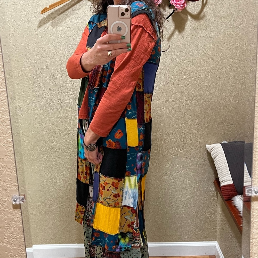 Multicolor Patchwork Vest - image 5